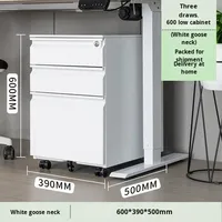 Nouvelle armoire de rangement mobile en acier ignifuge avec porte et serrure pour bureau moderne, à poser sous le bureau, avec tiroir