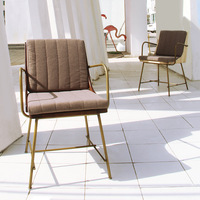 Nordischer Stil Eisen-Esszimmerstuhl Amerikanischer Landhausstil Café-Bar-Hotel-Stuhl Moderner Restaurant-Studien-Sofa-Stuhl