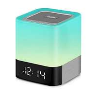 Groothandel Dimbaar Multi-Color Veranderende Touch Sensor Bedlampje Mp3 Speler Draadloze Nachtverlichting Wekker Draadloze Speaker