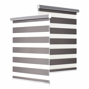 Tissu occultant de luxe <span class=keywords><strong>en</strong></span> tissu zébré / <span class=keywords><strong>lin</strong></span> combiné pour stores enrouleurs, revêtements de fenêtres extérieurs - Product Image 5