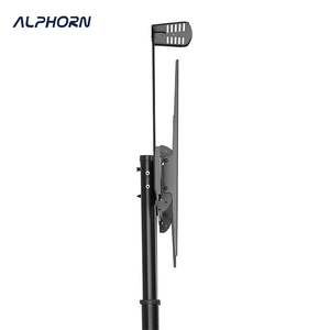 รถเข็นทีวีแบบปรับความสูงได้ พร้อมมือหมุน รองรับ VESA 1000x600 มม. ผลิตจากเหล็กและพลาสติก รับน้ำหนักได้ 100 กก. สำหรับทีวีขนาด 60-100 นิ้ว - Product Image 5