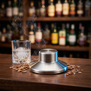 Stainless Steel Cocktail Smoker Reusable <b>Bar</b> <b>Tool</b> Modern Design For Cocktail Making Diameter Over 10cm - Product Image 1