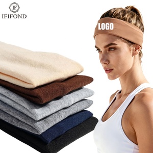 IFOND Factory Wholesale 6cm High Stretch Unisex Sports Headband with Custom Logo Running Sweat Wicking Hairband for Men Women - Product Image 1