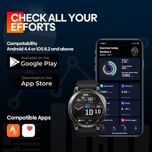 Zeblaze Stratos 3 AMOLED Smartwatch 1,43 inch IP68 waterdicht Bluetooth-oproepen GPS sport fitness smartwatch - Product Image 6