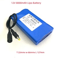 Baterai Lithium Polymer 12V Isi Ulang 8ah-10ah untuk CCTV Audio Monitor Paket Li Ion