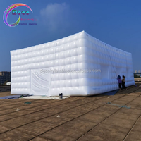 Tente cube gonflable géante blanche pour événements extérieurs, expositions, fêtes, salons professionnels, présentoirs
