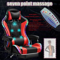 Chaise de jeu RGB ALINUNU à prix de gros, ergonomique, avec massage à 7 points, haut-parleurs et éclairage LED