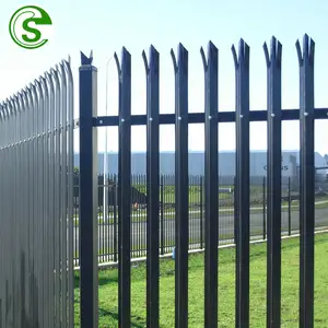 Palisade Fencing Design W Pale Hot Dipped Galvanized Outdoor Security Fence