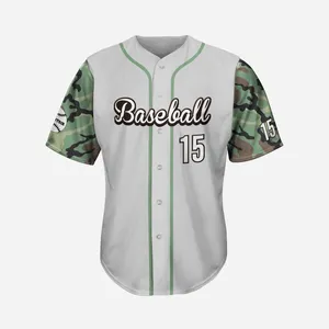 定制升华棒球制服男装聚酯廉价棒球制服垒球和棒球服