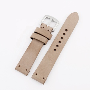 Bracelet en cuir ciré blanc épais de 4 mm, 20 mm/22 mm - Qualité Guangzhou, Vente chaude e-commerce transfrontalier, en stock - Product Image 6