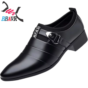 Zapatos de Hombre Formales de Negocios Estilo Coreano 2026, Sin Cordones, Punta Puntiaguda, Talla Grande, Duraderos, Transpirables, con Aumento de Altura, Venta al Por Mayor - Product Image 5
