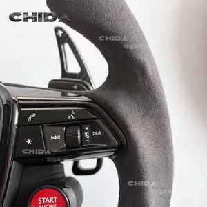 Volante de Fibra de Carbono de Alta Calidad Compatible con Vehículos <span class=keywords><strong>Audi</strong></span> A1 A3 A4 A5 A6 <span class=keywords><strong>Q4</strong></span> Q5 Q6, Apto para Modificación de Vehículos - Product Image 6