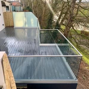 Barandilla de vidrio para exteriores, pasamanos de aluminio/balaustrada para escaleras al aire libre con luz Led - Product Image 2