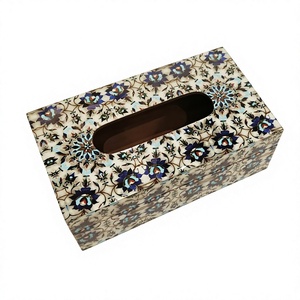 กล่องใส่กระดาษทิชชูลายดอกไม้พร้อมหน้าต่างแบบมีร่องสำหรับใช้ในบ้าน - Product Image 1