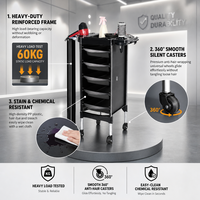 Organisateur d'outils professionnel pour salon de coiffure, station multi-niveaux, support pour équipement de coiffeur, support pour outils de coiffage pour salon de beauté