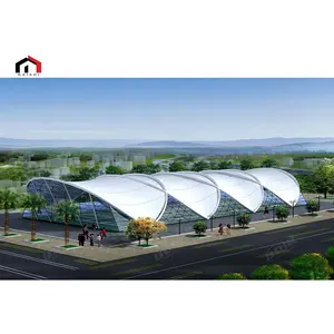Architecture Tensile Membrane PVDF Fabric self cleaning Waterproof tension structure