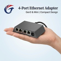 Nuevo Adaptador Ethernet Gigabit de 4 Puertos Starlink Gen3/Mini, Expansor de Red RJ45 de 1000 Mbps, Plug and Play, Hub de Internet Satelital