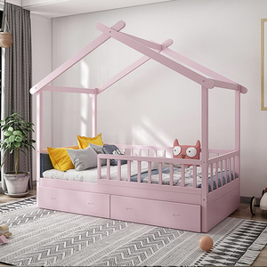 Letto <span class=keywords><strong>Montessori</strong></span> casa singola per bambini letto per bambini in legno massello di pino letto a castello per bambini in legno - Product Image 4