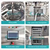 Machine de fabrication de savon liquide CE, crème cosmétique, shampoing, dentifrice, détergent, cuve de mélange en acier inoxydable, agitateur émulsifiant sous vide, usine de production
