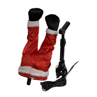 Jouet électrique en peluche de Noël en polyester, style euro-américain, humoristique et créatif, alimenté par piles, hybride branché, fabriqué en usine