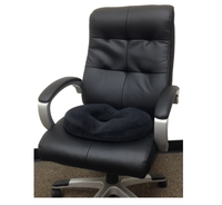 Coussin de siège en mousse à mémoire de forme BComfort Foam Black Coccyx Donut pour le traitement de la prostate, des escarres et de la sciatique