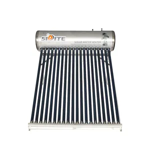 evacuated tube solar collector heat pipe vacuum 150l zero pressurized solar water heater