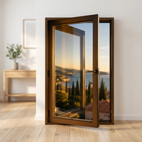 Fenêtre coulissante résidentielle anti-effraction et étanche avec moustiquaire, en aluminium, pour remplacement de fenêtre horizontale coulissante pour maisons