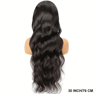 Parrucche frontali in pizzo 13x4 HD senza colla da indossare parrucca Pre-spennata in pizzo trasparente 70% capelli umani - Product Image 3