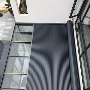 Thiết kế hiện đại ngoài trời có thể thu vào mái hiên Hợp kim nhôm màn trập Windproof Con lăn mái cơ giới Patio Skylight mù bên ngoài - Product Image 1