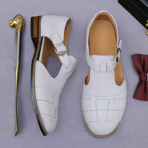 Nuevos Zapatos de Vestir y Oxford para Hombre, Modernos, Cuadrados, Impermeables, de Color Mixto, con Suela de Goma, Hechos a Medida, que Aumentan la Estatura - Product Image 3