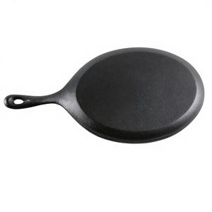 Pre-seasoned Cast Iron Oval <strong>Pan</strong> with Wooden Tray Ideal for Grilling Serving Griddle <strong>Grill</strong> <strong>Pan</strong> - Product Image 6