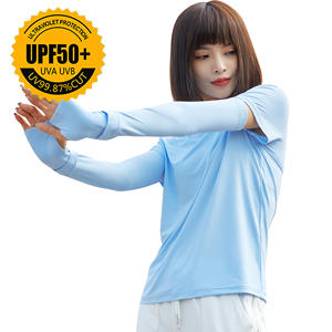 Vente en gros de t-shirts de sport <span class=keywords><strong>anti</strong></span>-<span class=keywords><strong>UV</strong></span> à séchage rapide pour femmes UPF50 + t-shirts et manches de bras pour la course à pied et le cyclisme - Product Image 3