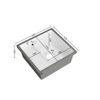 Lavabo en céramique de style moderne de Chaozhou pour usage hôtelier avec drain pour le lavage des vêtements