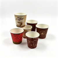 Gobelets en papier jetables à paroi simple, imprimés sur mesure, de qualité alimentaire, avec votre logo, pour café, whisky, tequila, eau minérale, écologiques