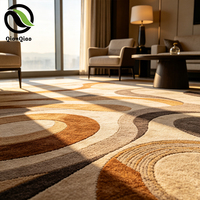 Tapis tissé Axminster à motif personnalisé QIANQIAO, 80% laine, 20% nylon, tapis de luxe pour hôtel 5 étoiles, style imprimé, du mur au mur