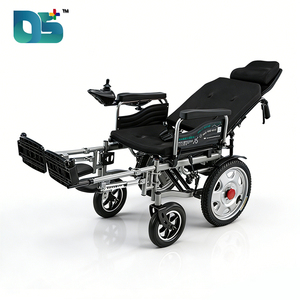 Silla de Ruedas Eléctrica Reclinable con Soporte para el Cuello, Scooter para el Hogar, con Motor de Pedal de 24 V para Transferencia de Pacientes al Aire Libre - Product Image 1