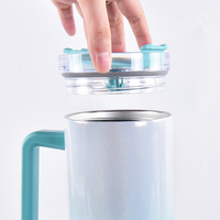 Botella de Agua de Acero Inoxidable Aislada de 40 oz, Termo de Viaje, Multicolor, para Bebidas Frías y Calientes