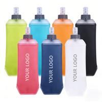 Bouteille d'eau souple pliable écologique de 500 ml en TPU, style torsion et compression, gourde portable pour l'hydratation sportive et le cyclisme
