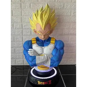 Dragon Ball Figure Super Saiyan Vegeta Statue Vegeta Bust For Decor