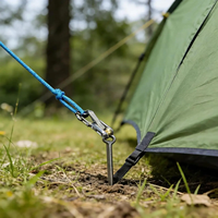 Tendeur de corde à dégagement rapide réglable pour cordes de 3 à 8 mm, idéal pour le camping, les bateaux, les camping-cars, les sangles de chargement et les auvents.