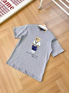 Chemise décontractée pour couple Ralf <span class=keywords><strong>RL</strong></span> à manches courtes imprimée ours, en pur coton, respirante, durable, compressée, printemps-été, coupe ample - Product Image 6