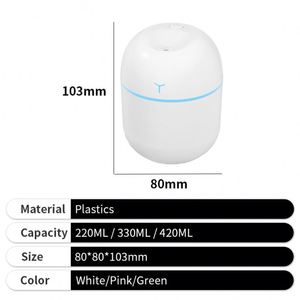 2025 Mini Cute Air Plastic Portable Handheld Usb Car Diffuser <b>Humidifier</b> With Led Light - Product Image 5