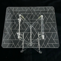 Großhandel Transparentes Acryl-Klapp-Teetisch-Set mit Ständer Modernes Design Beweglich & Tragbar Wohndekor
