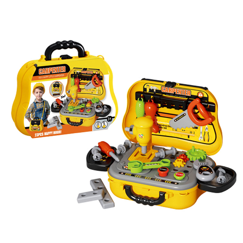 2 в 1 ролевые игры Набор инструментов 23 шт. портативный diy Делюкс набор инструментов игрушки как детская Наплечная Сумка