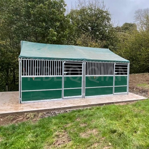 Abri pour animaux d'élevage portable de qualité européenne, écurie mobile pour chevaux, kits d'écuries et boxes pour chevaux avec toit - Product Image 1