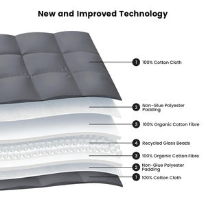 <span class=keywords><strong>Couette</strong></span> chauffante en coton biologique 100%, certifiée OEKO, matelassée toutes saisons, 15/20/25/30lbs, couverture lestée pour pique-nique à la maison. - Product Image 4