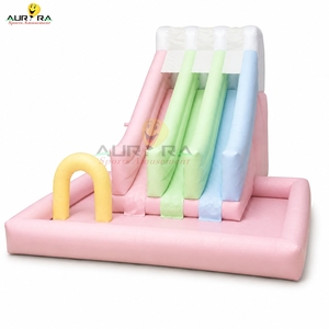 Tobogán Acuático Inflable de PVC de <span class=keywords><strong>Tres</strong></span> <span class=keywords><strong>Carriles</strong></span> con Piscina, Portátil, para Fiestas Infantiles, Eventos, Alquiler, Áreas de Juego Comerciales - Product Image 2