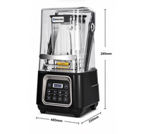 HENGZHI Professionele Blender voor Bevroren Dranken, Commerciële Blender voor op het Aanrecht, Blender met Meerdere Snelheden, Sapcentrifuge, Mixer voor Bars