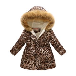 Vêtements d'extérieur pour enfants, manteau en coton avec capuche et col en <span class=keywords><strong>fourrure</strong></span>, pour garçons et filles, imprimé multicolore, épais et chaud, nouvelle collection d'hiver 2020 - Product Image 3