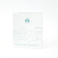 Service personnalisé pour la cuisson de gâteaux au café, petits sacs en papier kraft blanc avec logo imprimé